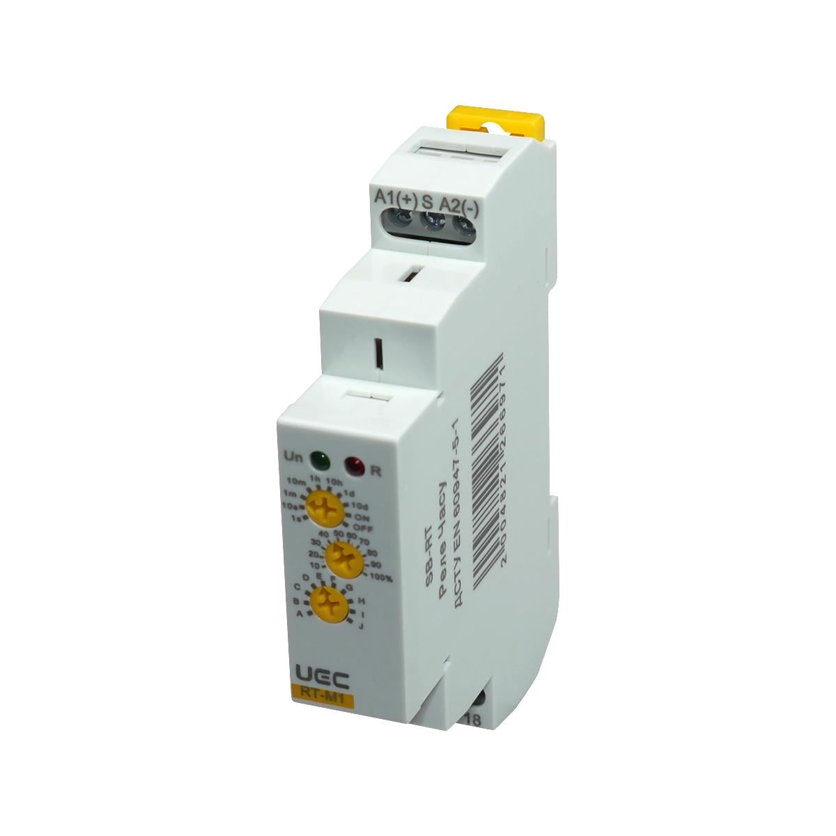 Реле часу багатофункційне UEC RT-M1/W240 16А 12-240В AC/DC 1 сек-10 днів затримка на увімкнення 1 контакт (SB-RT-M1-ACDC12-240V)