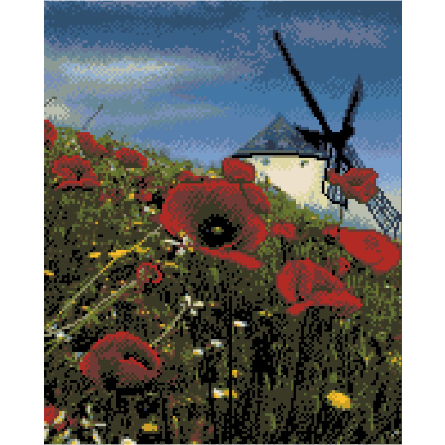 Алмазная мозаика Strateg Премиум Мельница 40x50 см (FA40866)