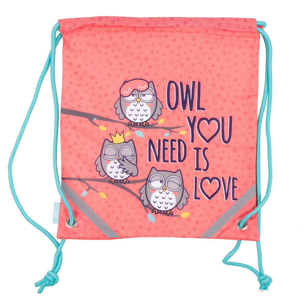 Сумка для обуви YES Owls 40x35 см Персиковый (559133)