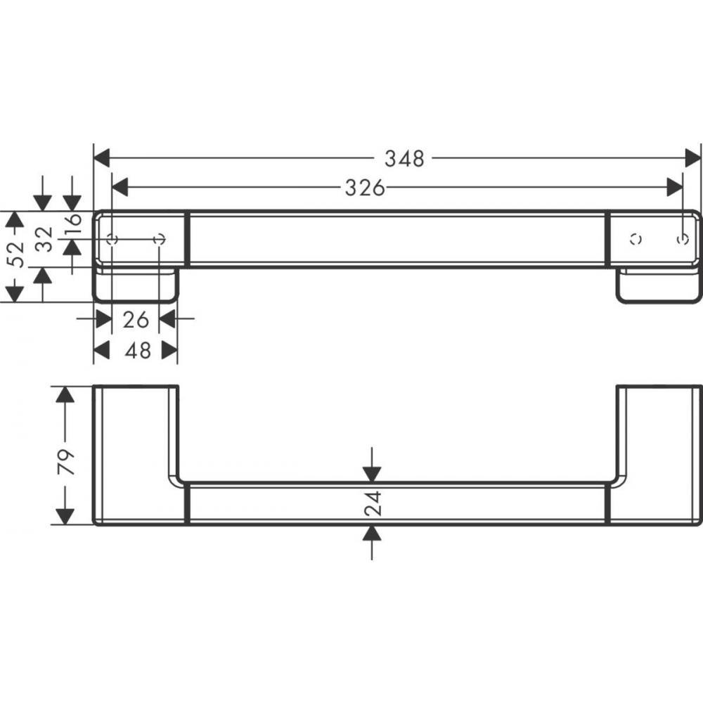 Поручень для ванної Hansgrohe ADDSTORIS 41744000 Хром (114601) - фото 2