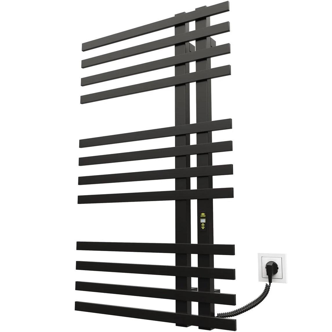 Полотенцесушитель электрический KOSSER Браш ER с таймером 1000х600 мм Черный