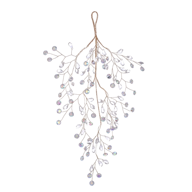 Підвіска новорічна з акриловими кристалами 40 см (11047)