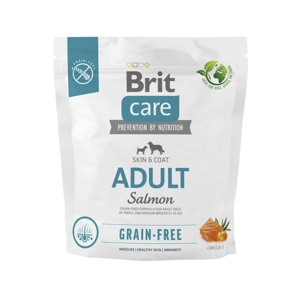 Корм сухой Brit Care Grain Free Salmon на основе лосося и картофеля для взрослых собак малых и средних пород 1 кг (558858)