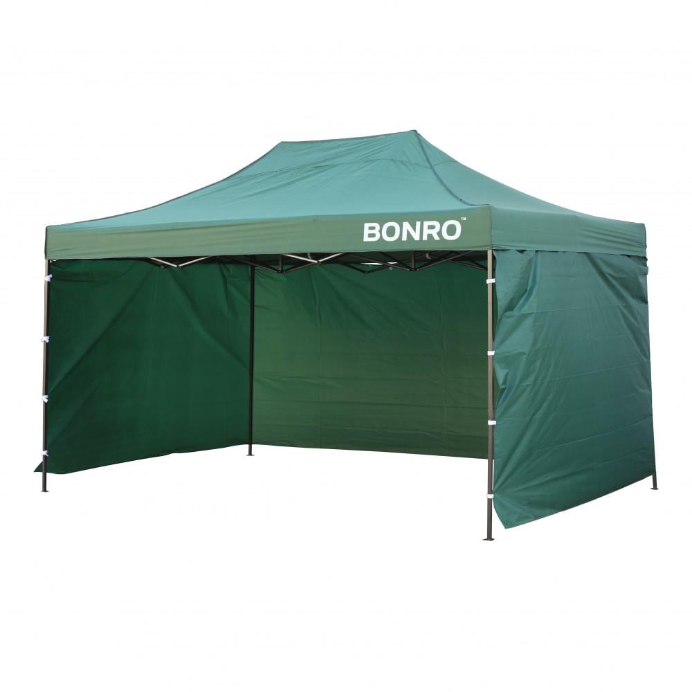 Палатка павильон раздвижная со стенками Bonro B-9005 с сумкой 3х4,5 м Зеленый (42400989)