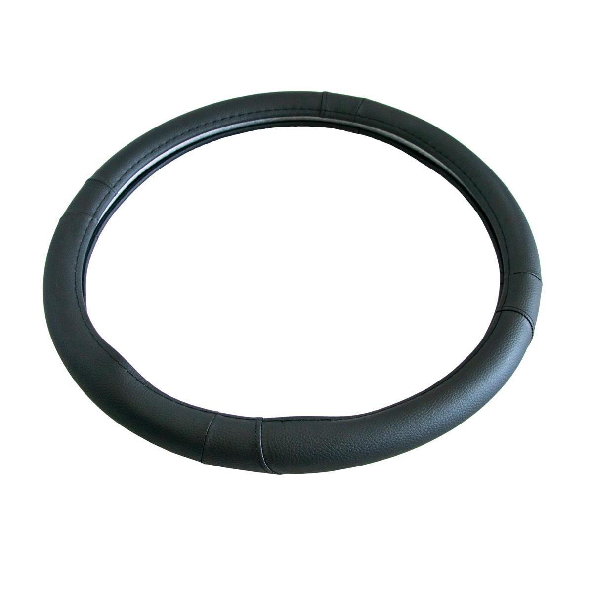 Чохол на кермо автомобіля з еко-шкіри 38 см Чорний (1009230-Black) Чохол на кермо автомобіля з еко-шкіри 38 см Чорний (1009230-Black)