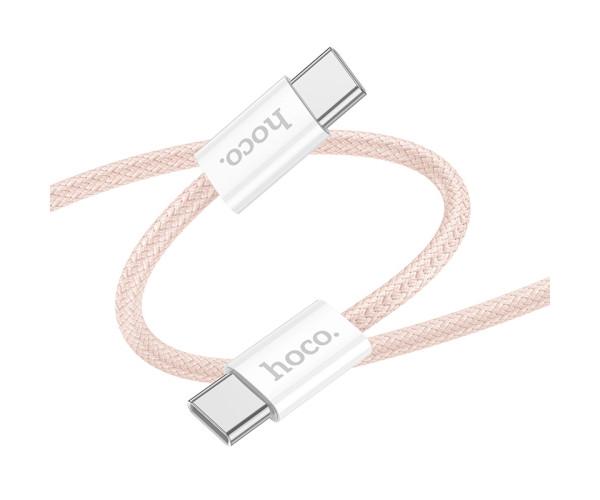 Кабель Data Hoco X104 Source Type-C to Type-C 60W 3A Pink Кабель Data Hoco X104 Source Type-C to Type-C 60W 3A Pink