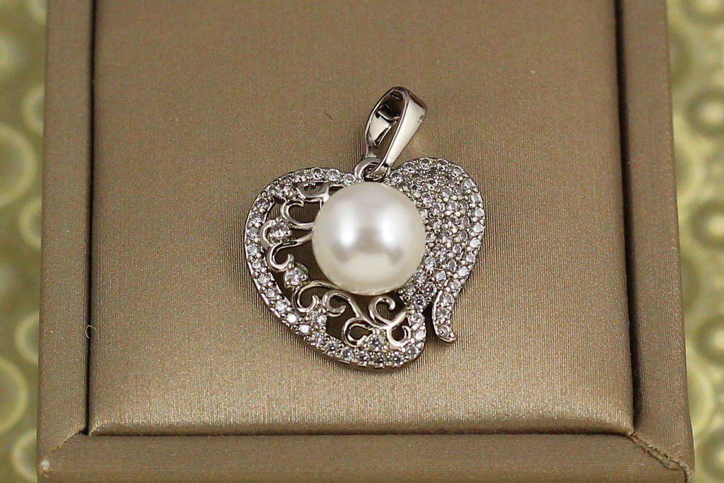 Кулон Xuping Jewelry Чудо с жемчужиной 1,7 см Серебристый (29256683)