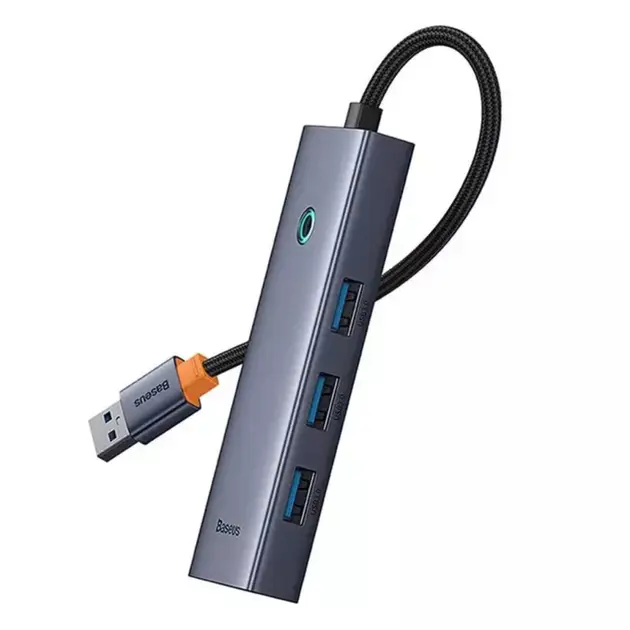 Хаб USB BASEUS UltraJoy Series 4-Port USB-A to USB3.0х4 B0005280A813-02 Grey