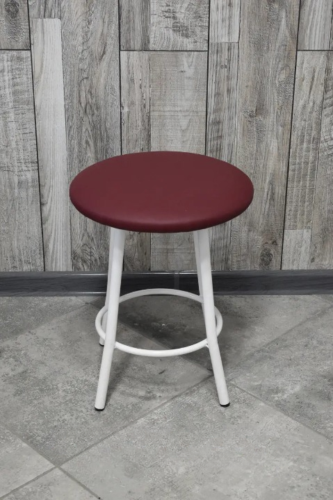 Табурет кухонний Муза з м'яким сидінням 30х45 см Бордовий/Білий (28373979)