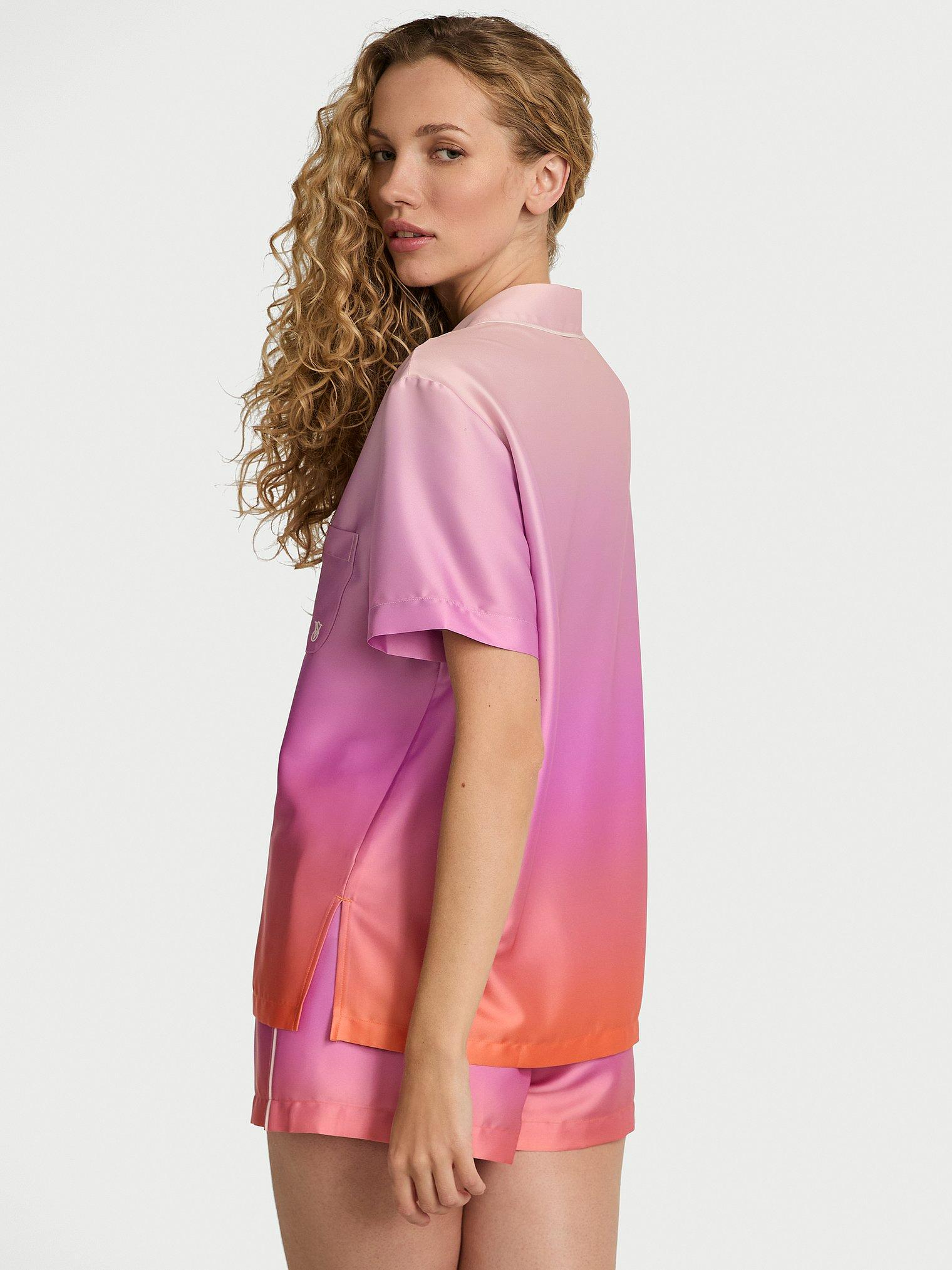 Піжама сатинова сорочка/шорти Victoria's Secret Glazed Satin Ombré Short Pajama Set XS Різнокольоровиий (26811548D) - фото 2 Піжама сатинова сорочка/шорти Victoria's Secret Glazed Satin Ombré Short Pajama Set XS Різнокольоровиий (26811548D) - фото 2