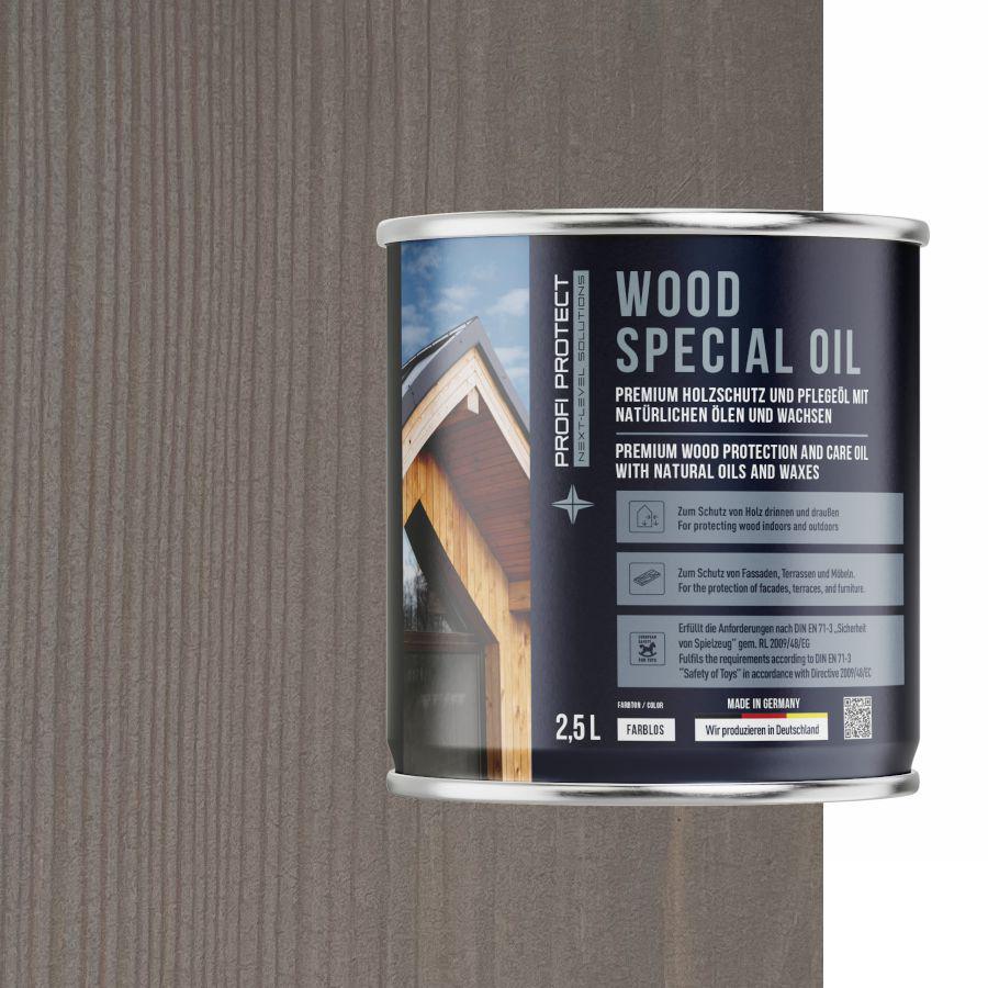 Лазур на основі бджолиного воску і лляної олії ProfiProtect Wood Special Oil 2,5 л Urban/Grey (22559826) - фото 1