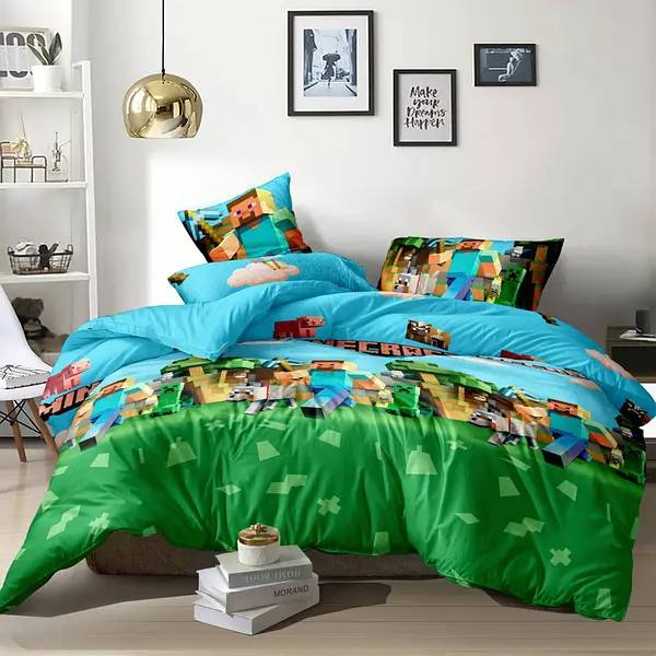 Комплект постельного белья детский Minecraft бязь 150х220 см (G-03-121/WP/-1.0)
