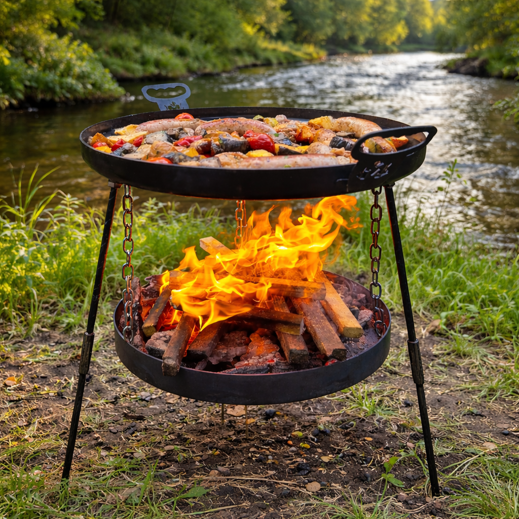 Сковорода из диска Jooki Фрея с подвесом для огня 50 см