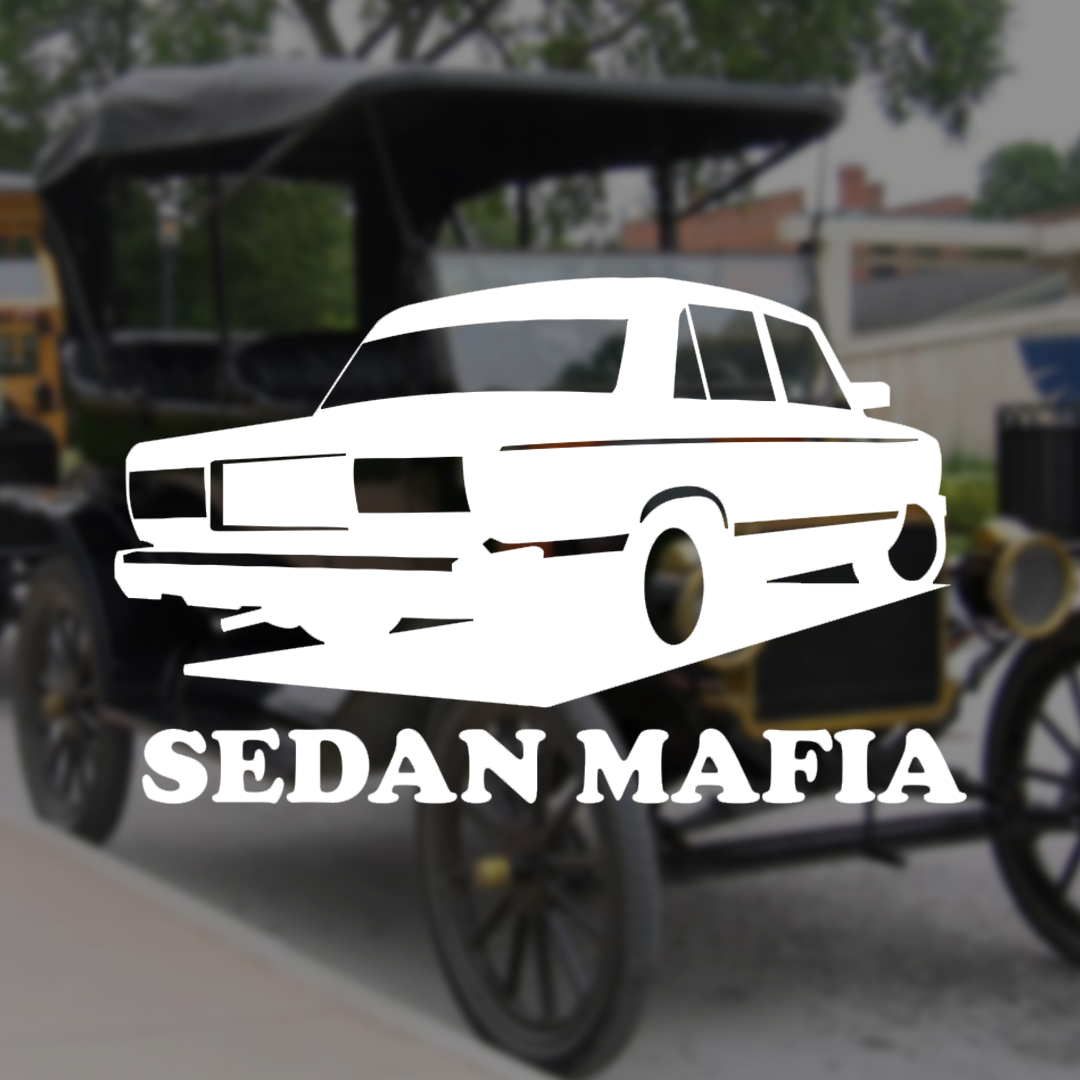 Наклейка на авто/мото на скло/кузов "Sedan Mafia" Білий (Нак157)