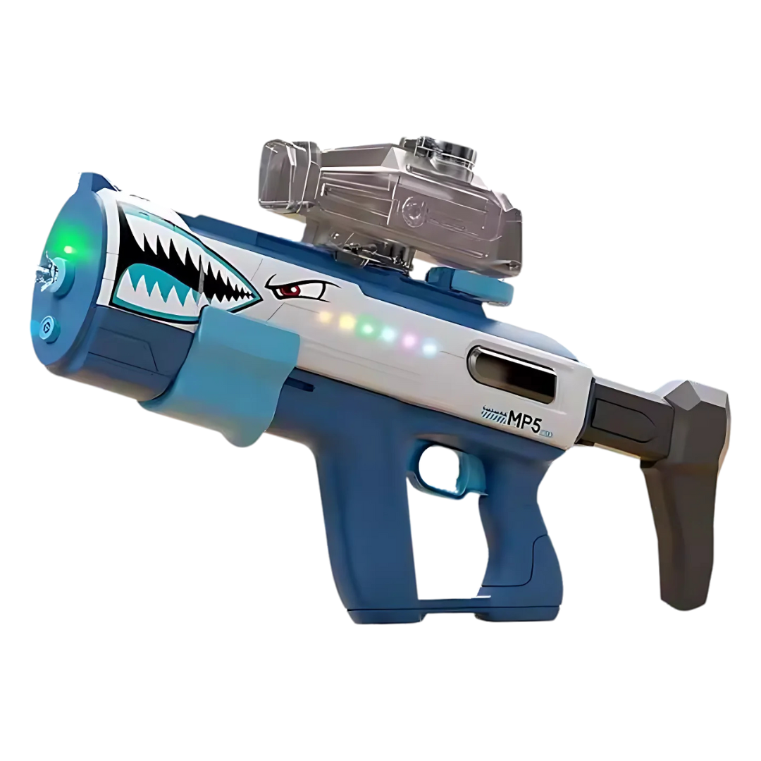 Пистолет-бластер водный акула с подсветкой на аккумуляторе игрушечный для детей
