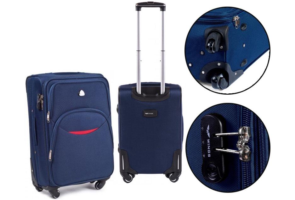 Валіза текстильна Wings 1708 S на 4 колесах Синій (CETKNW1708SM4SIN) - фото 4 Валіза текстильна Wings 1708 S на 4 колесах Синій (CETKNW1708SM4SIN) - фото 4