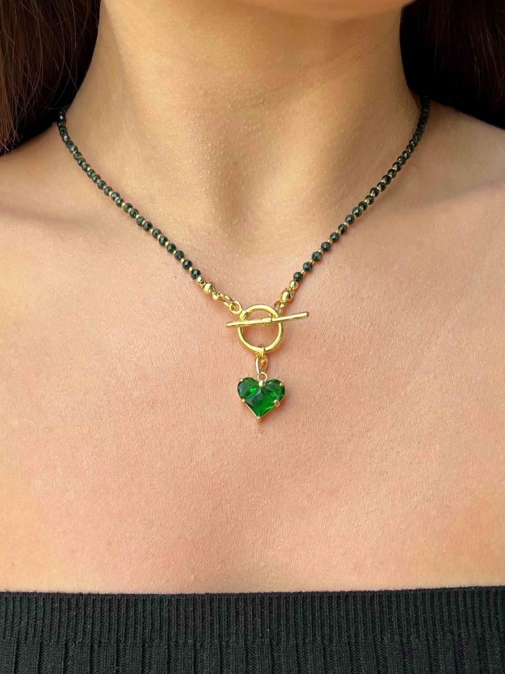 Чокер з авантюрину з підвіскою серце (5385) - фото 11 Чокер з авантюрину з підвіскою серце (5385) - фото 11