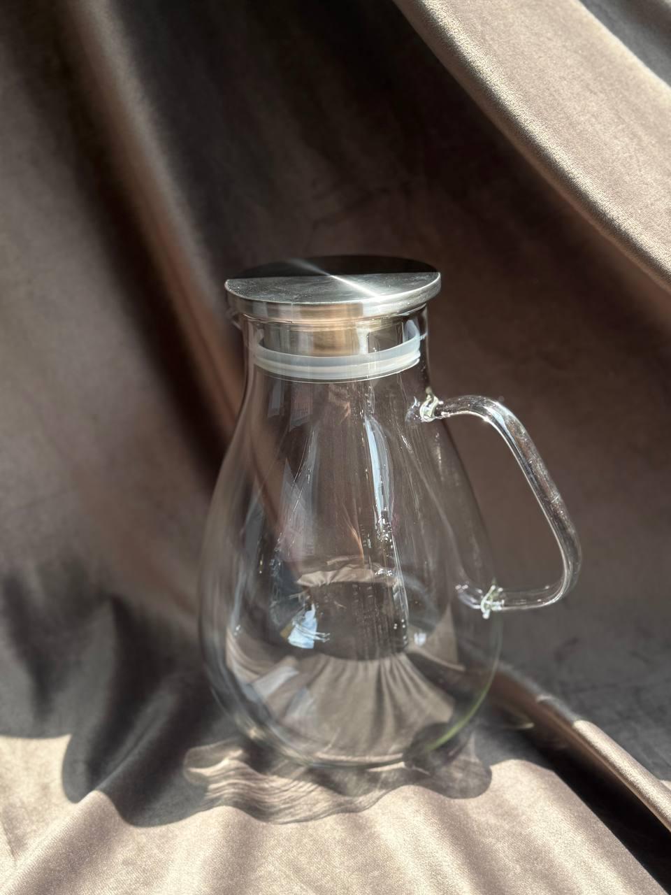 Кувшин Vittora стеклянный с металлической крышкой 1,8 л Прозрачный (VT-5209-1800)