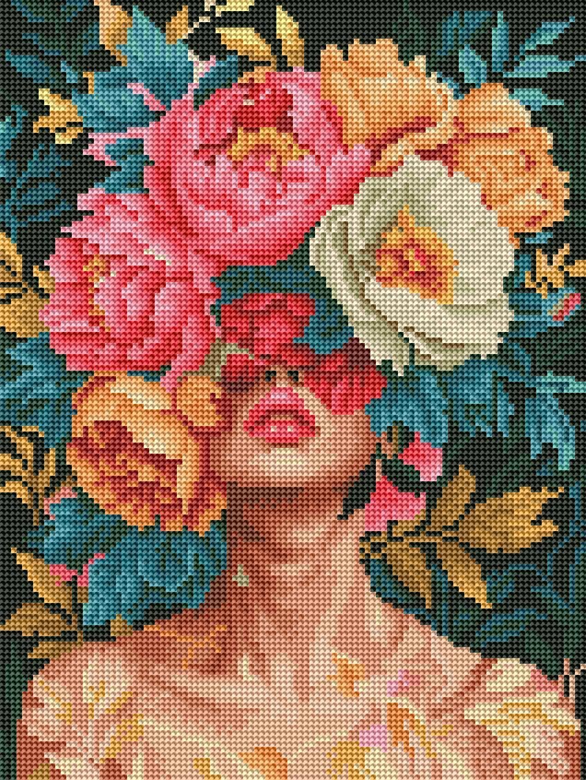 Алмазная мозаика Brushme Цветочная элегантность 30x40 см (RDBS7030)