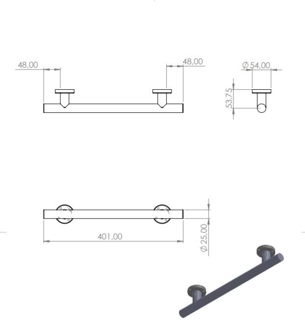 Поручень-ручка Maxiflow 40 см D25 4824.2540P.304.00 - фото 3 Поручень-ручка Maxiflow 40 см D25 4824.2540P.304.00 - фото 3