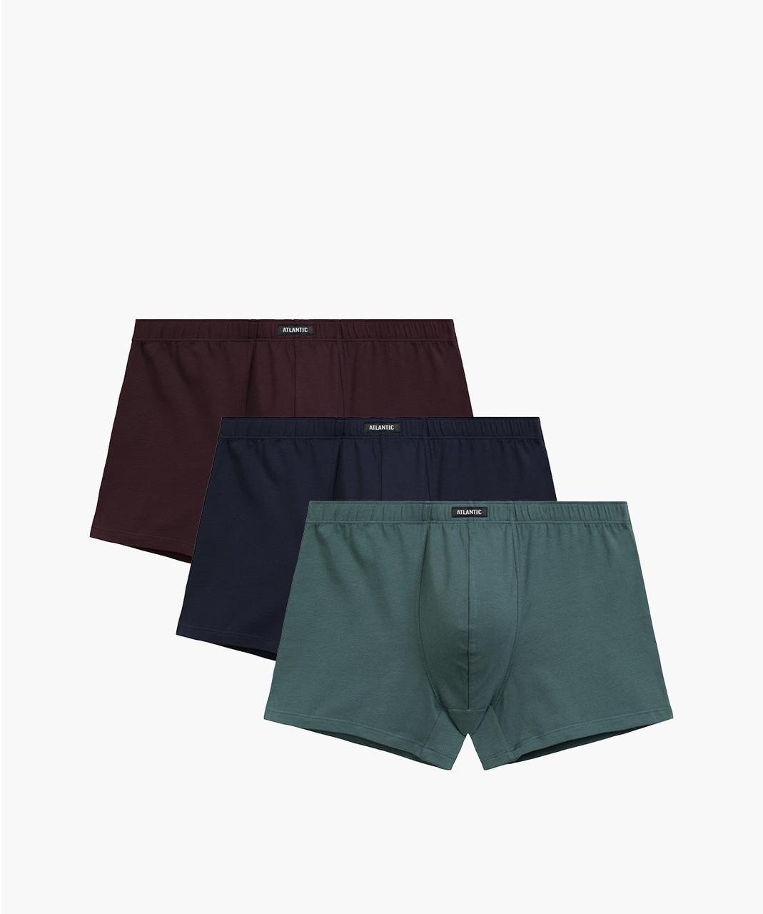 Трусы боксеры мужские Atlantic 3MH-048 средняя посадка хлопковые 3 шт. XXL Винный/Темно-зеленый/Темно-синий (2785676471) Трусы боксеры мужские Atlantic 3MH-048 средняя посадка хлопковые 3 шт. XXL Винный/Темно-зеленый/Темно-синий (2785676471)