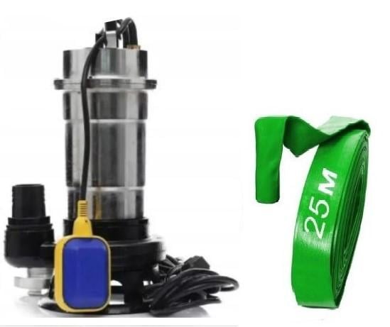 Насос фекальный Wisla WQS 2-2.5 хромированный чугун/нержавейка для грязной воды/фекалий/сливных ям с поплавком шланг 25 м (30490470) - фото 2 Насос фекальный Wisla WQS 2-2.5 хромированный чугун/нержавейка для грязной воды/фекалий/сливных ям с поплавком шланг 25 м (30490470) - фото 2