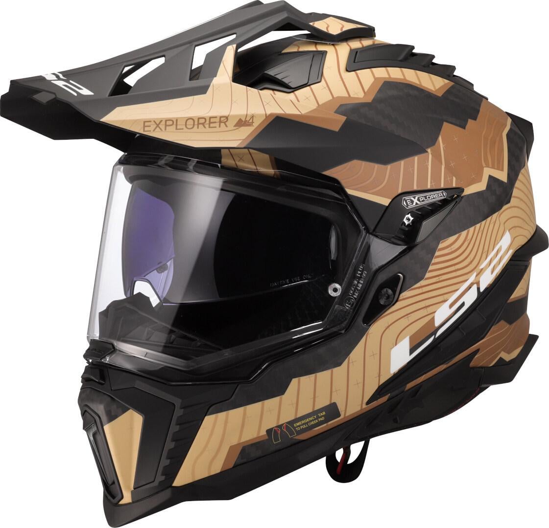 Мотошлем LS2 MX701 Explorer C Trick 2XL Brown Sand (49971)