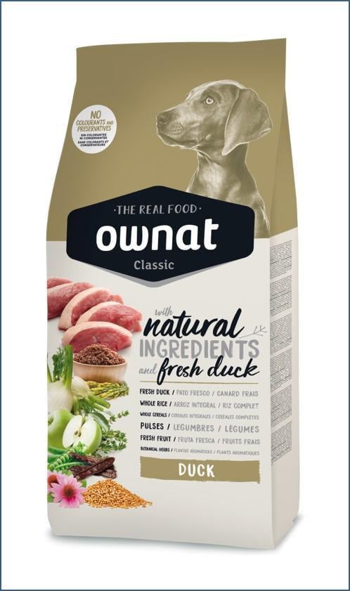 Корм для собак сухой Ownat Classic Duck с уткой 4 кг