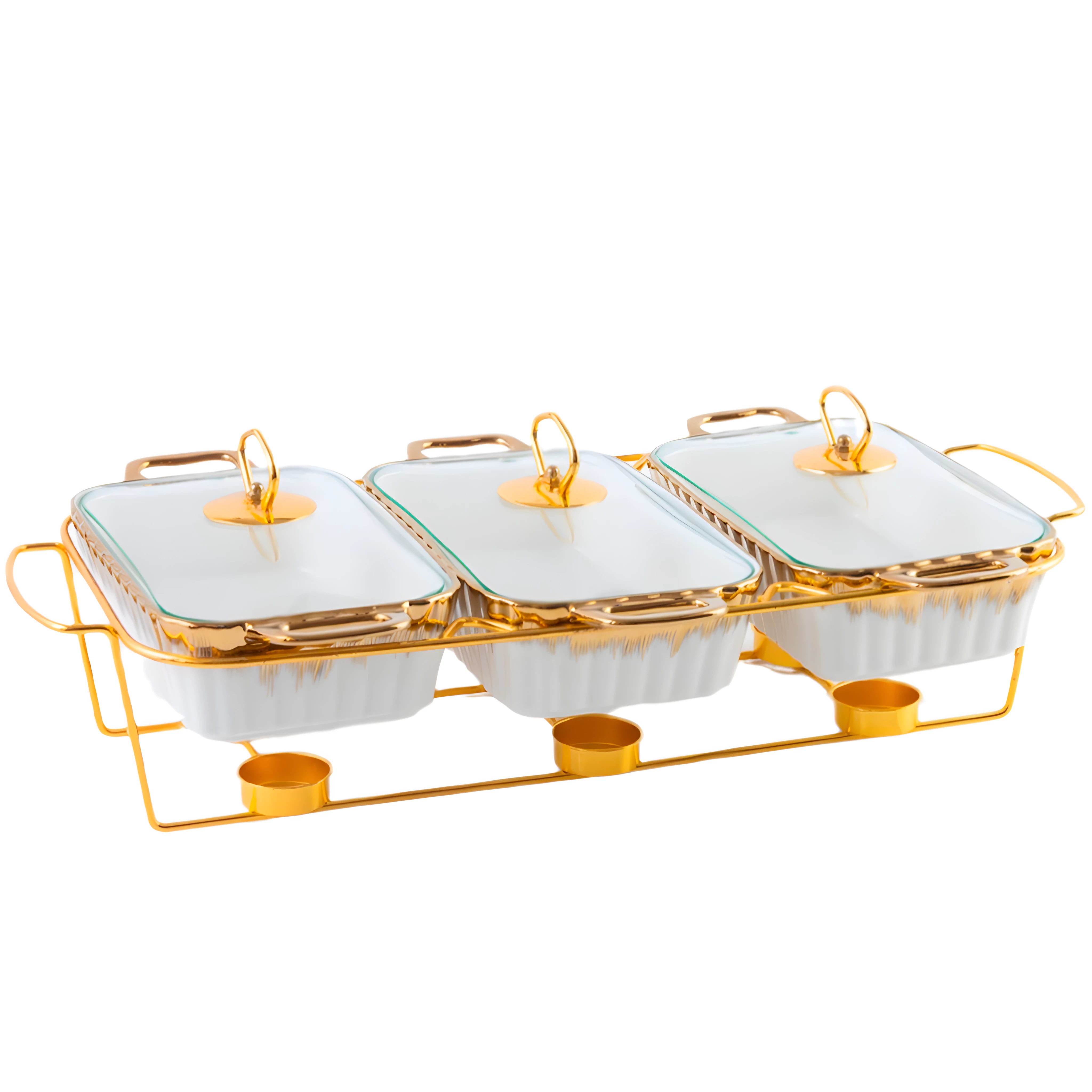 Мармитница керамическая на 3 секции по 1,5 л (HP1043)