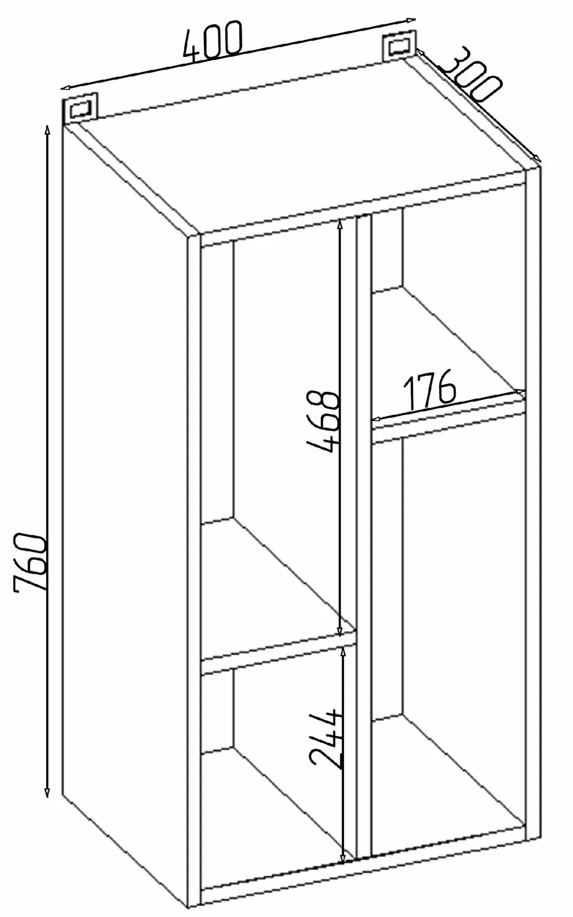 Полиця навісна Kontinent Т-11 40х30х76 см Самоа Димчастий (86939929) - фото 2 Полиця навісна Kontinent Т-11 40х30х76 см Самоа Димчастий (86939929) - фото 2