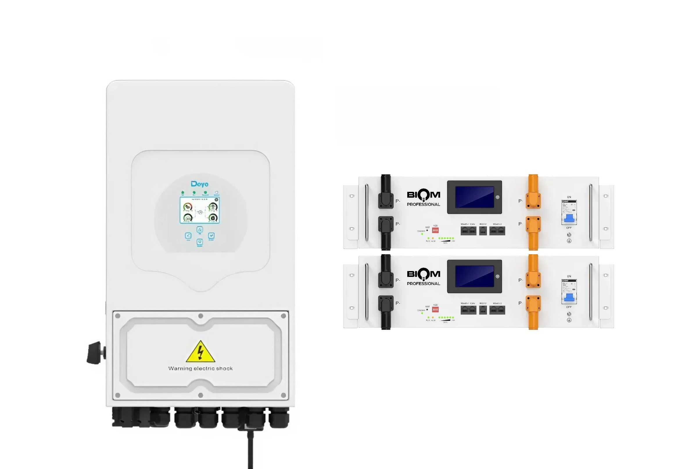 Инвертор Deye SUN-8K-SG05LP1-EU 8 кВт и две батареи Biom Professional BALFP-R512100-UNI 5,12 кВт·ч (33148574)
