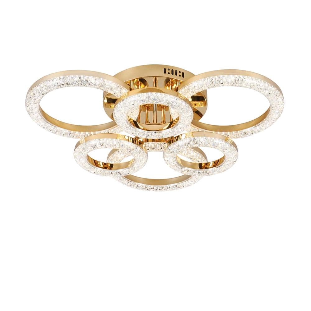 Люстра стельова світлодіодна Lighthouse SRS-19920/3+3 GD 63Wх2 Золотий