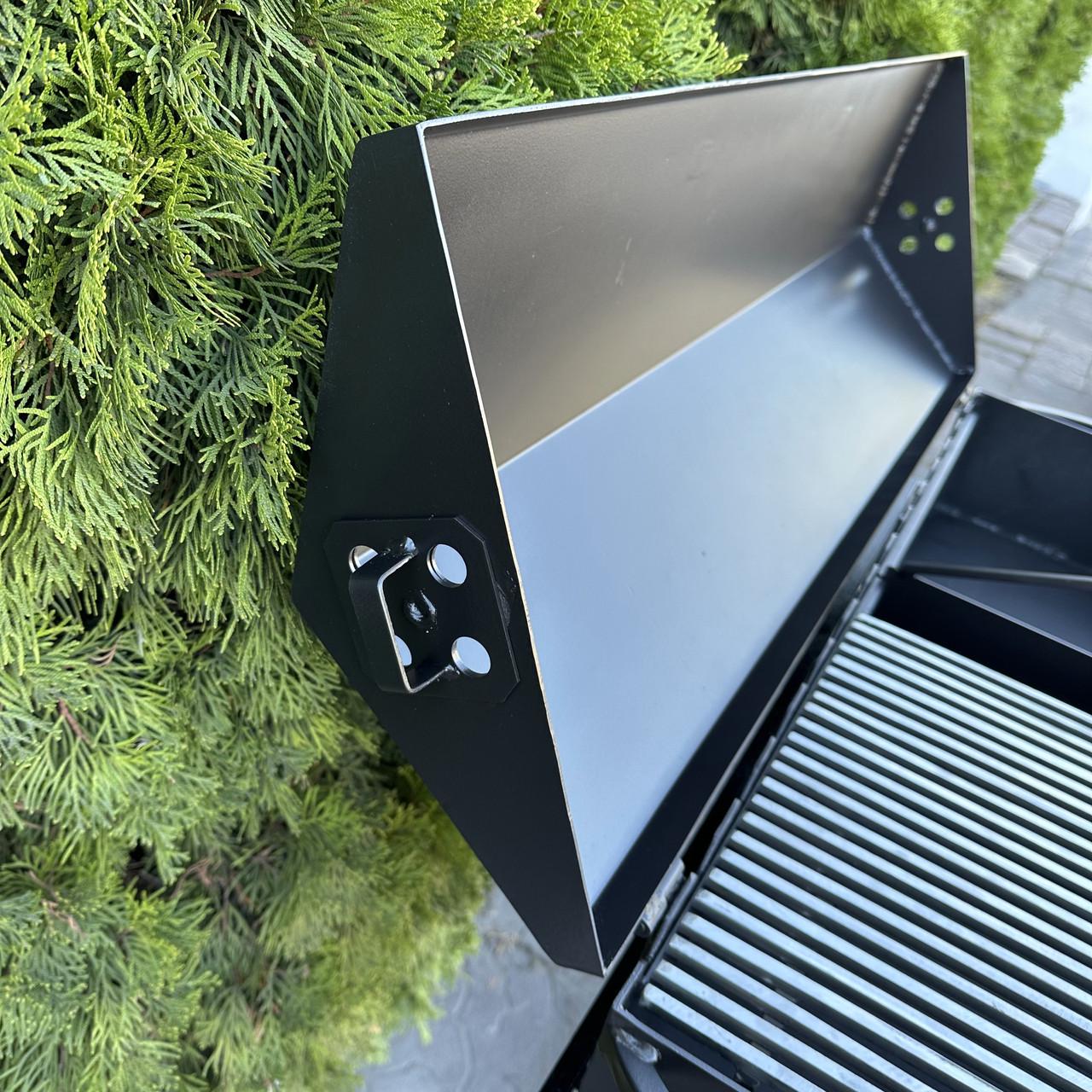 Мангал-барбекю Metalzavod Гефест на 15 шампурів 3 мм на дровниці 151,5х39,5х106,5 см (MBD15-3) - фото 6