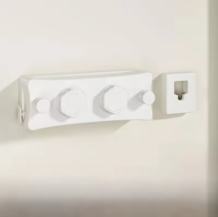 Сушарка для білизни настінна подвійна з фіксатором 5 м White (AC2505D4) - фото 2 Сушарка для білизни настінна подвійна з фіксатором 5 м White (AC2505D4) - фото 2