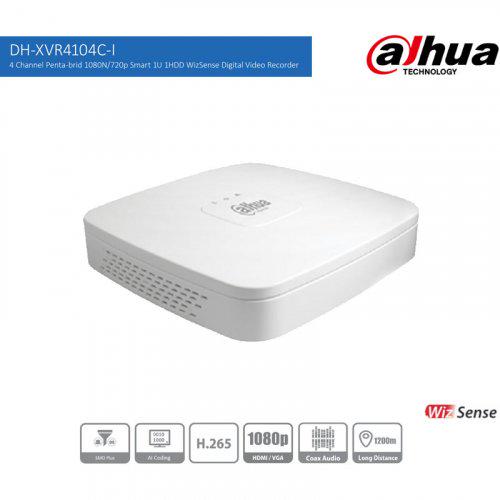 Відеореєстратор Dahua 4-канальний Penta-brid Smart 1U 1HDD WizSense (DH-XVR4104C-I) - фото 2