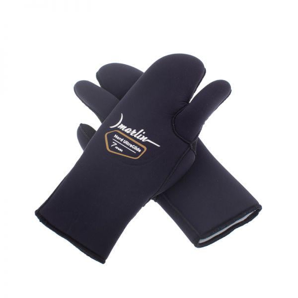 Перчатки трехпалые Marlin Nord Ultraglide Black 7 мм XL