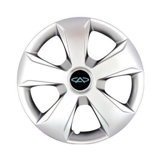 Автомобильные колпаки SKS 102 R13 с логотипом Chery 4 шт. Серебристый
