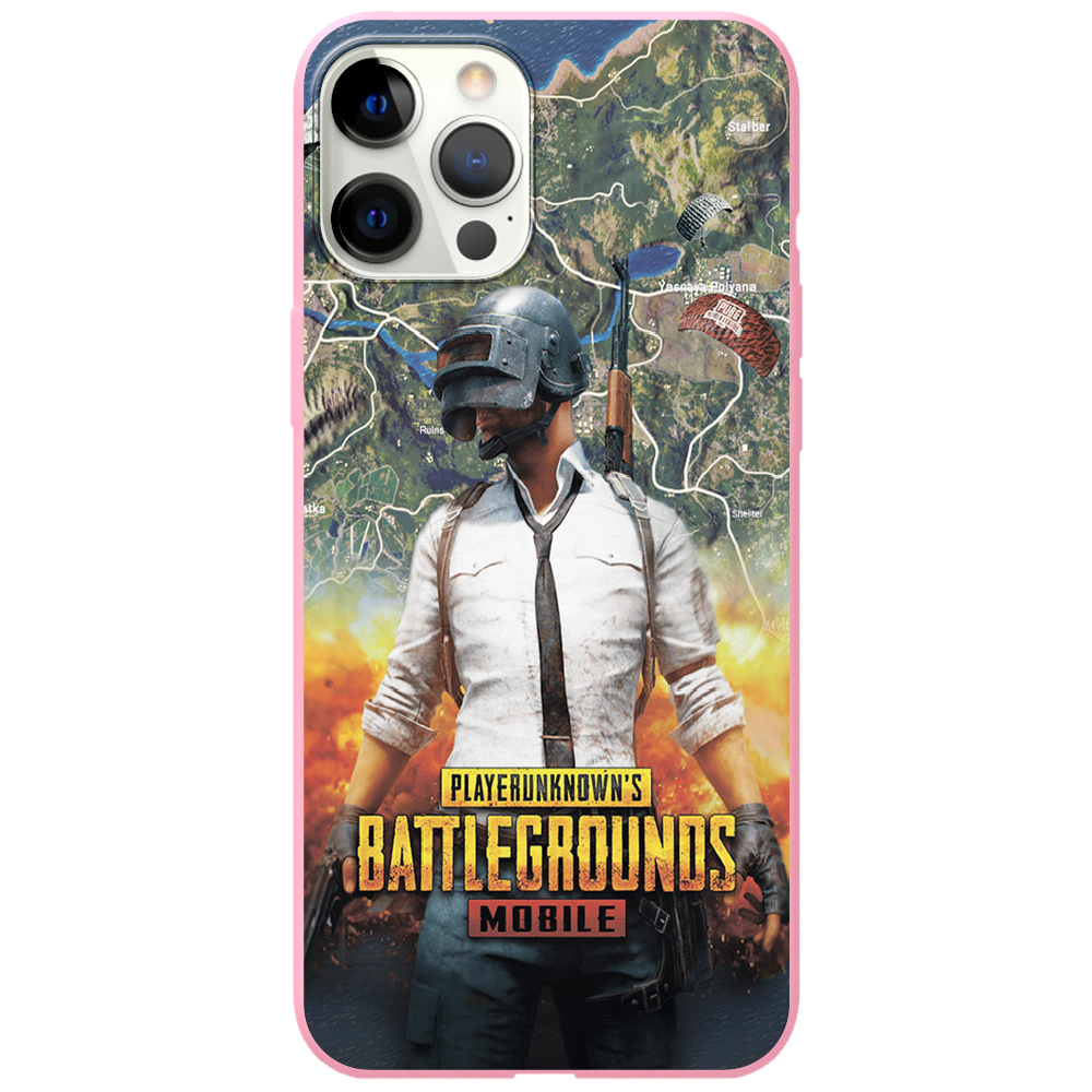Чехол BoxFace iPhone 12 Pro PUBG Mobile Розовый силикон (41086-up2309-43059)