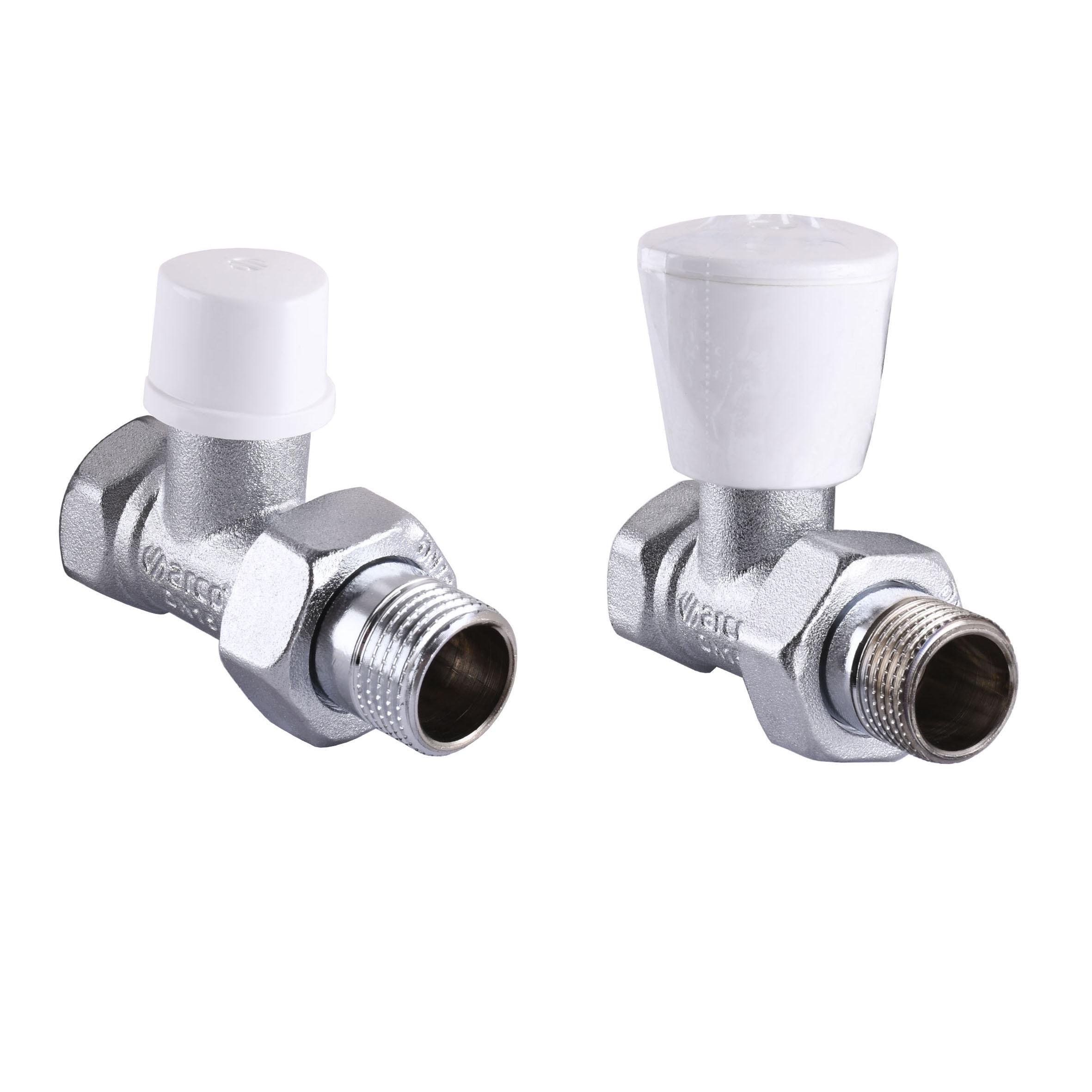 Набор кранов прямых радиаторных Arco KC013 KCM13 подача/оборотка 1/2″ (GSR-000008440)