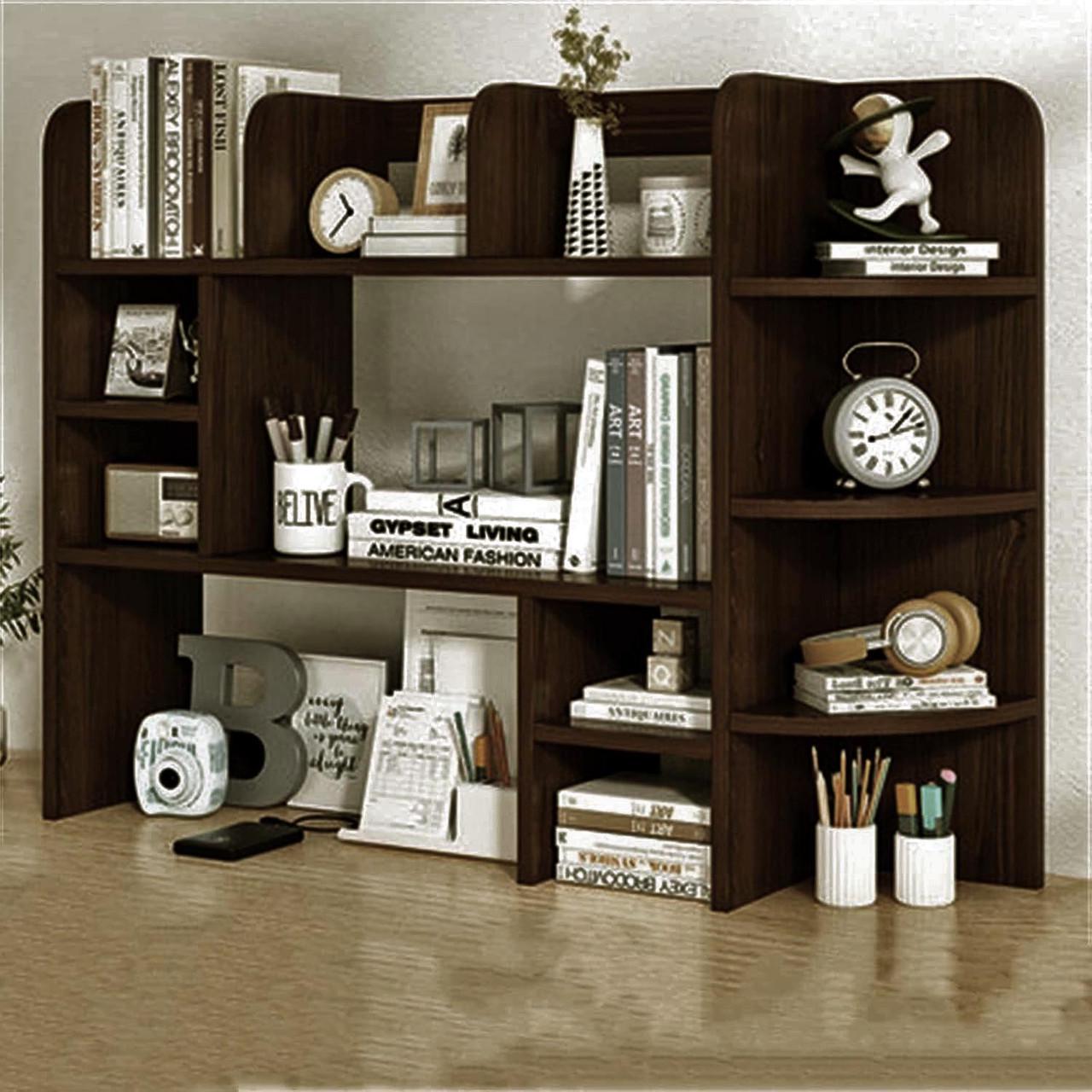 Полка-надстройка настольная из дерева Камелора капучино (АКД-019609)