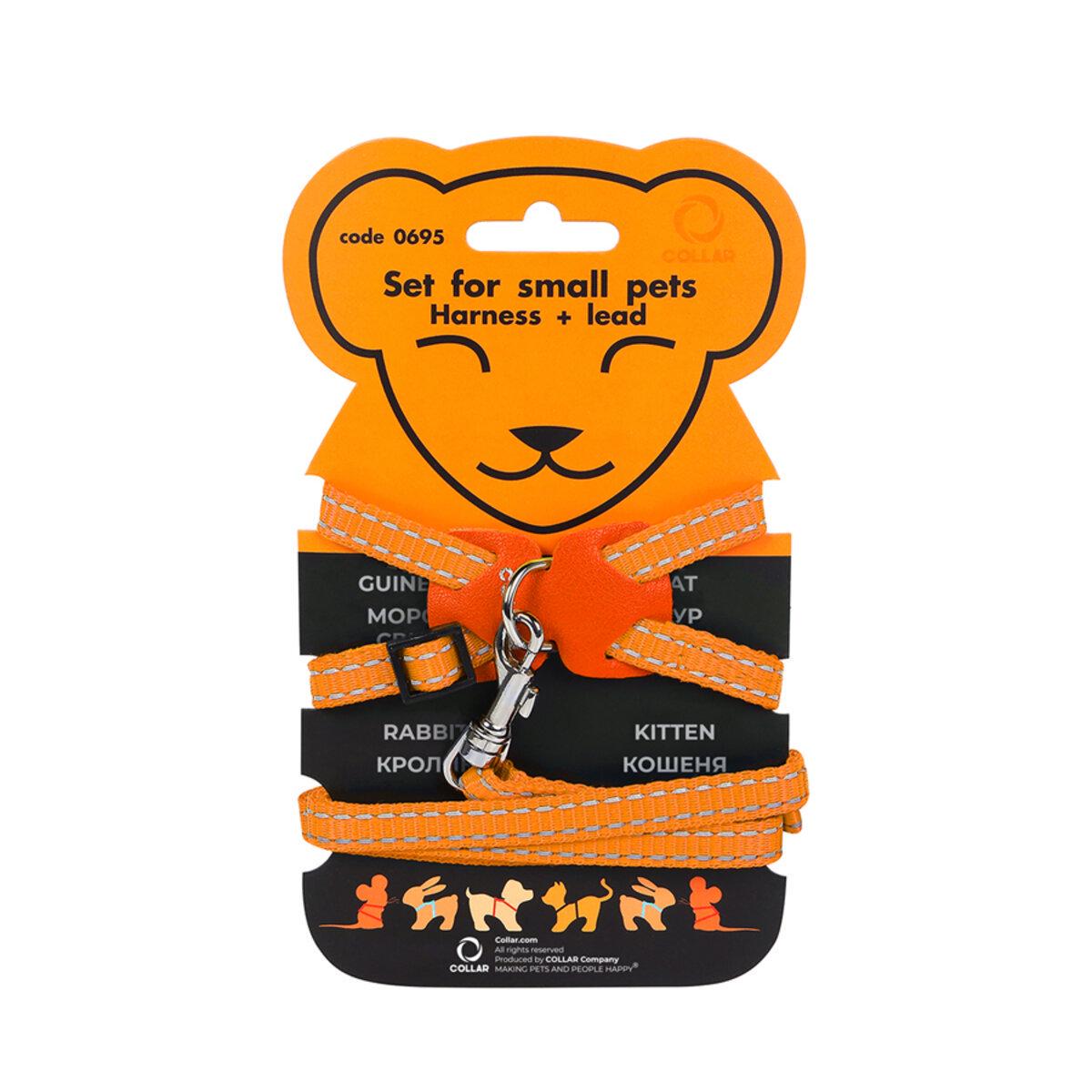 Шлея для морских свинок/декоративных крыс Dog Extreme из нейлона на планшете 10 мм х 22-29 см Оранжевый (06954 Col) Шлея для морских свинок/декоративных крыс Dog Extreme из нейлона на планшете 10 мм х 22-29 см Оранжевый (06954 Col)
