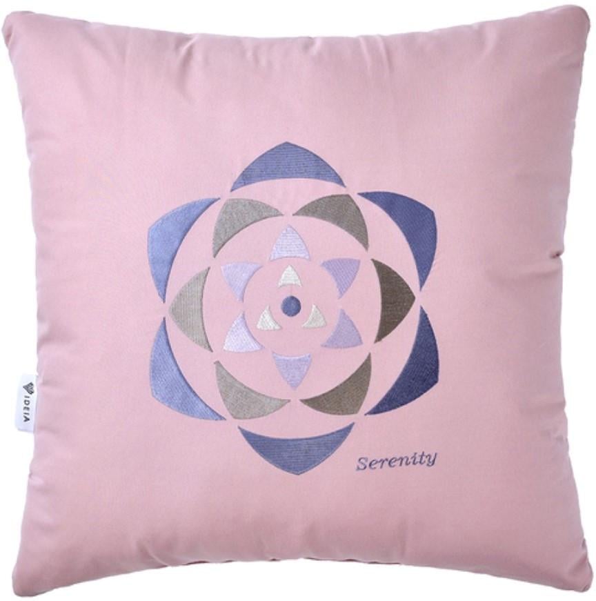 Подушка декоративная IDEIA Rain Serenity с вышивкой 50х50 см Пудровый (23444)