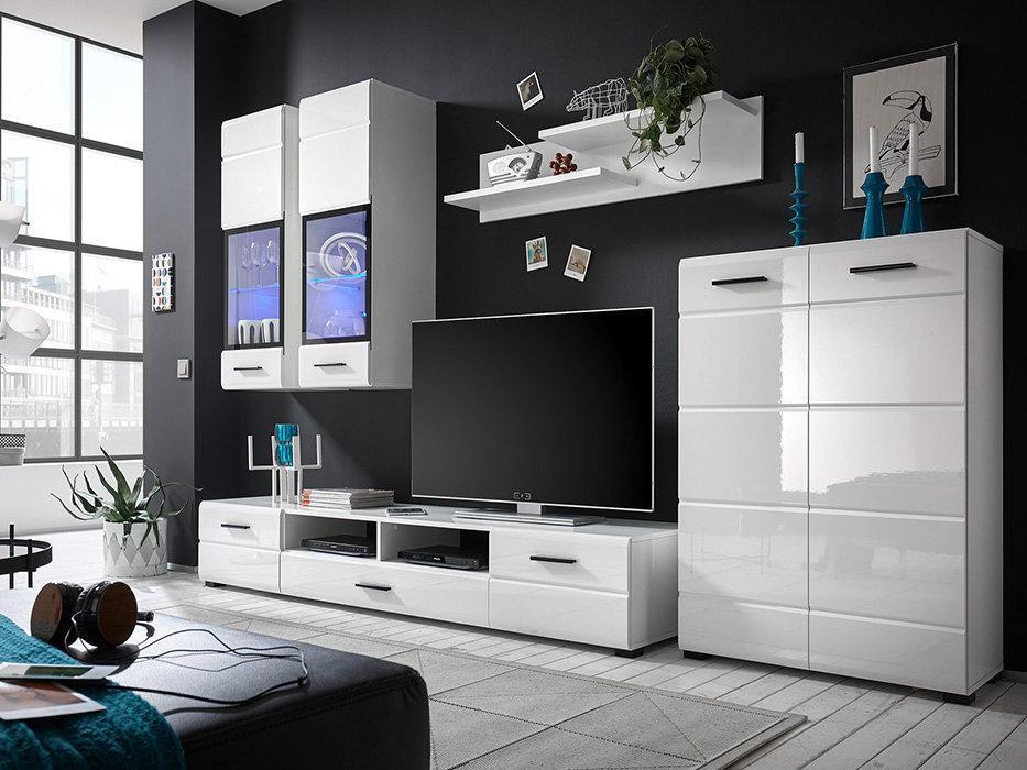 ГТумба под телевизор Gerbor Оригинал Аляска Белый Глянец