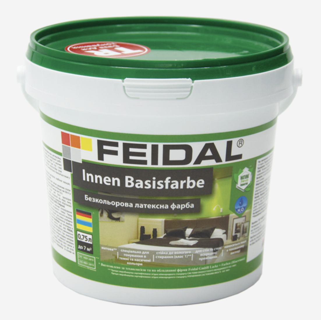 Краска латексная Feidal Innen Basisfarbe бесцветная 0,75 л (27581734) Краска латексная Feidal Innen Basisfarbe бесцветная 0,75 л (27581734)