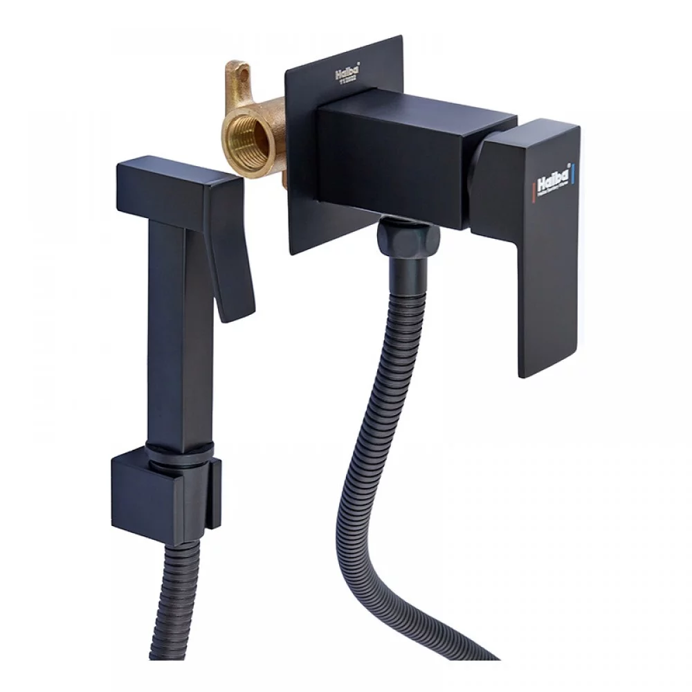 Смеситель для гигиенического душа Haiba Kubus 002 Inner Black (HB3952)