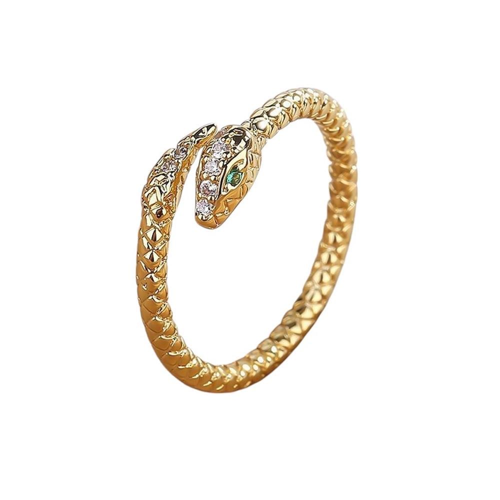 Колечко із зеленоокою змією розмір регулюється Золотий (TA0093_1) Колечко із зеленоокою змією розмір регулюється Золотий (TA0093_1)
