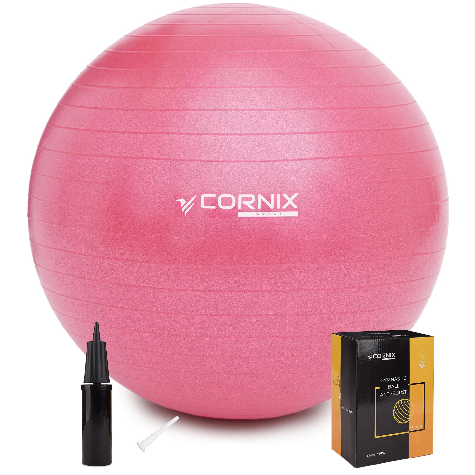 М'яч для фітнесу Cornix Anti-Burst XR-0024 75 см Pink