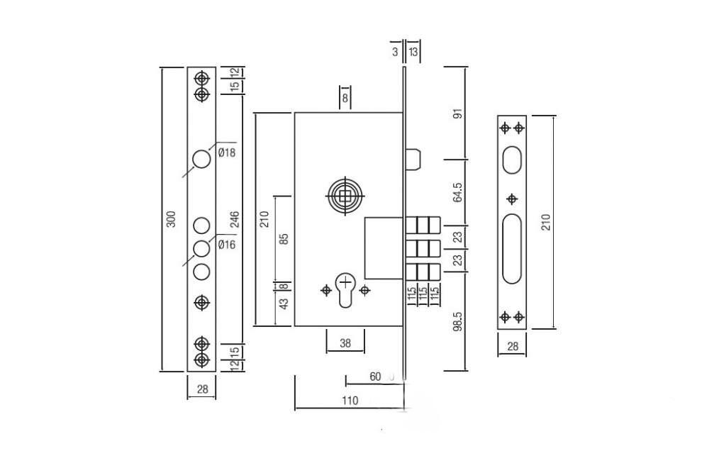 Замок Kale 252 R бексет с накладкой планки с покрытием хром (1-30167) - фото 2 Замок Kale 252 R бексет с накладкой планки с покрытием хром (1-30167) - фото 2