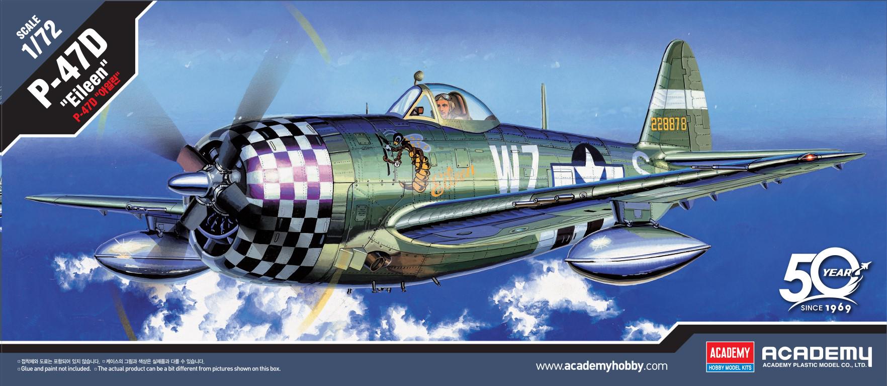 Сборная модель Academy P-47D Thunderbolt "Eileen" 1:72 (12474) - фото 1