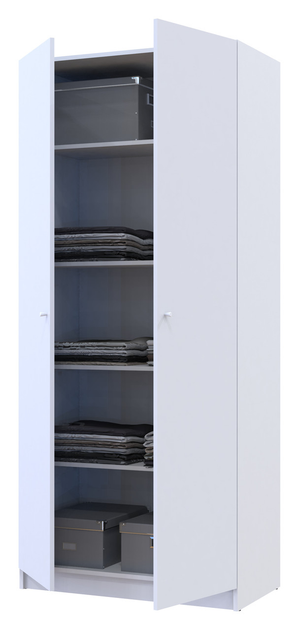 Шафа Doros Promo з полицями 90х48х204 см Білий (42005100) - фото 4